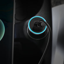 Заредете изображение във визуализатора на галерията – Baseus Golden Contactor Max Dual Fast Charger Car Charger U+C 60W Dark Gray - TopMag
