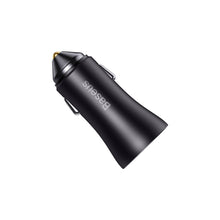 Заредете изображение във визуализатора на галерията – Baseus Golden Contactor Max Dual Fast Charger Car Charger U+C 60W Dark Gray - TopMag
