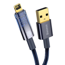 Заредете изображение във визуализатора на галерията – Baseus Explorer Series cable USB - Lightning 2.4A cable 1 m blue (CATS000403) - TopMag
