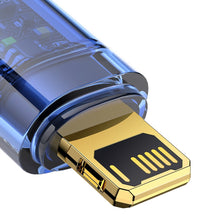 Заредете изображение във визуализатора на галерията – Baseus Explorer Series cable USB - Lightning 2.4A cable 1 m blue (CATS000403) - TopMag

