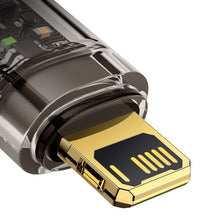 Заредете изображение във визуализатора на галерията – Baseus Explorer Series cable USB - Lightning 2.4A cable 2 m black (CATS000501) - TopMag
