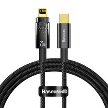Заредете изображение във визуализатора на галерията – Baseus Explorer Series USB Type C - Lightning cable 20W 1m black (CATS000001) - TopMag
