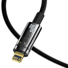 Заредете изображение във визуализатора на галерията – Baseus Explorer Series USB Type C - Lightning cable 20W 1m black (CATS000001) - TopMag
