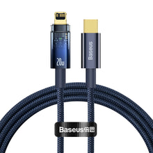 Заредете изображение във визуализатора на галерията – Baseus Explorer Series cable USB Type C - Lightning 20W 1m blue (CATS000003) - TopMag
