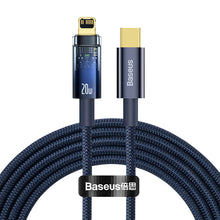 Заредете изображение във визуализатора на галерията – Baseus Explorer Series USB Type C - Lightning cable 20W 2m blue (CATS000103) - TopMag
