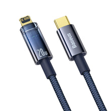 Заредете изображение във визуализатора на галерията – Baseus Explorer Series USB Type C - Lightning cable 20W 2m blue (CATS000103) - TopMag
