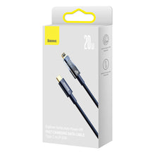 Заредете изображение във визуализатора на галерията – Baseus Explorer Series USB Type C - Lightning cable 20W 2m blue (CATS000103) - TopMag
