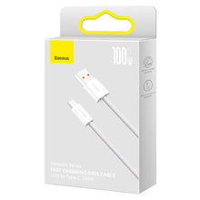 Заредете изображение във визуализатора на галерията – Baseus Dynamic Series USB cable - USB Type C 100W 2m white (CALD000702) - TopMag

