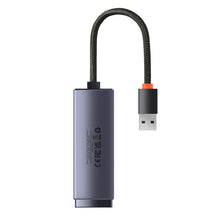 Заредете изображение във визуализатора на галерията – Baseus Lite Series USB adapter - RJ45 LAN socket 100Mbps gray (WKQX000013) - TopMag
