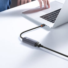 Заредете изображение във визуализатора на галерията – Baseus Lite Series USB Type C adapter - RJ45 LAN socket 100Mbps gray (WKQX000213) - TopMag
