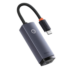 Заредете изображение във визуализатора на галерията – Baseus Lite Series USB Type C adapter - RJ45 LAN socket 1000Mbps black (WKQX000313) - TopMag
