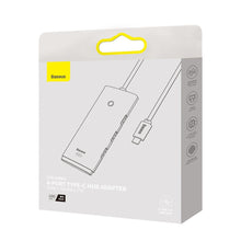 Заредете изображение във визуализатора на галерията – Baseus Lite Series HUB USB Type C adapter - 4x USB 3.0 1m black (WKQX030401) - TopMag

