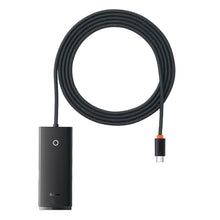 Заредете изображение във визуализатора на галерията – Baseus Lite Series HUB USB Type C adapter - 4x USB 3.0 2m black (WKQX030501) - TopMag
