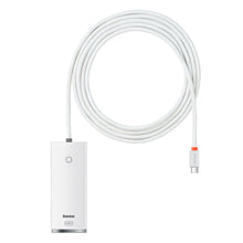 Заредете изображение във визуализатора на галерията – Baseus Lite Series HUB USB Type C adapter - 4x USB 3.0 2m white (WKQX030502) - TopMag
