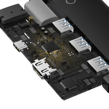 Заредете изображение във визуализатора на галерията – Baseus Lite Series adapter HUB USB Type C - HDMI / 4x USB 3.0 20cm black (WKQX040001) - TopMag
