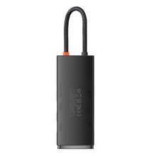 Заредете изображение във визуализатора на галерията – Baseus Lite Series multifunctional HUB USB Type C - 2 x USB 3.0 / USB Type C / HDMI 1,4 / SD / TF black (WKQX050001) - TopMag
