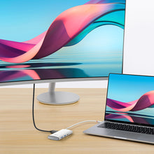 Заредете изображение във визуализатора на галерията – Baseus Lite Series multifunctional HUB USB Type C - 2 x USB 3.0 / USB Type C / HDMI 1,4 / SD / TF white (WKQX050002) - TopMag
