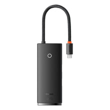 Заредете изображение във визуализатора на галерията – Baseus Lite Series multifunctional HUB USB Type C - 2 x USB 3.0 / USB Type C PD / HDMI 1,4 / SD / TF black (WKQX050101) - TopMag
