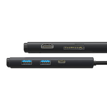 Заредете изображение във визуализатора на галерията – Baseus Lite Series multifunctional HUB USB Type C - 2 x USB 3.0 / USB Type C PD / HDMI 1,4 / SD / TF black (WKQX050101) - TopMag

