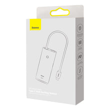 Заредете изображение във визуализатора на галерията – Baseus Lite Series multifunctional HUB USB Type C - 2 x USB 3.0 / USB Type C PD / HDMI 1,4 / SD / TF black (WKQX050101) - TopMag
