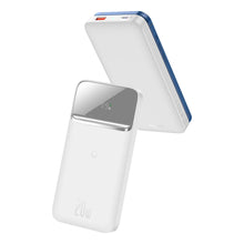 Заредете изображение във визуализатора на галерията – Baseus Magnetic powerbank 10000mAh 20W 2022 Edition + USB - USB Type C cable white (PPCX010102) - TopMag
