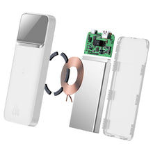 Заредете изображение във визуализатора на галерията – Baseus Magnetic powerbank 10000mAh 20W 2022 Edition + USB - USB Type C cable white (PPCX010102) - TopMag

