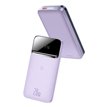 Заредете изображение във визуализатора на галерията – Baseus Magnetic powerbank 10000mAh 20W 2022 Edition + USB - USB Type C cable purple (PPCX010105) - TopMag
