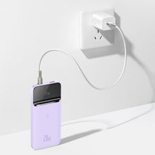 Заредете изображение във визуализатора на галерията – Baseus Magnetic powerbank 10000mAh 20W 2022 Edition + USB - USB Type C cable purple (PPCX010105) - TopMag

