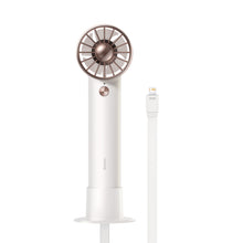 Заредете изображение във визуализатора на галерията – Baseus mini fan fan powerbank with built-in USB Type C cable 4000mAh white (ACFX010002) - TopMag

