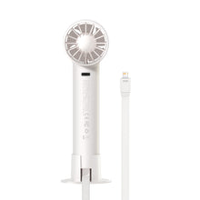 Заредете изображение във визуализатора на галерията – Baseus mini fan fan powerbank with built-in USB Type C cable 4000mAh white (ACFX010002) - TopMag
