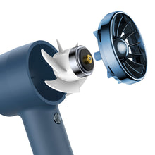 Заредете изображение във визуализатора на галерията – Baseus mini fan windmill powerbank with built-in cable Lightning 4000mAh blue (ACFX010003) - TopMag
