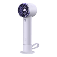 Заредете изображение във визуализатора на галерията – Baseus mini fan power bank fan with built-in Lightning cable 4000mAh purple (ACFX010005) - TopMag
