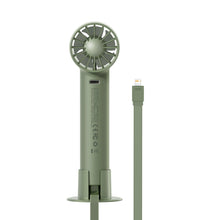 Заредете изображение във визуализатора на галерията – Baseus mini fan fan powerbank with built-in cable Lightning 4000mAh green (ACFX010006) - TopMag
