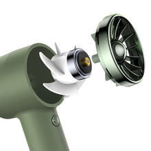 Заредете изображение във визуализатора на галерията – Baseus mini fan fan powerbank with built-in cable Lightning 4000mAh green (ACFX010006) - TopMag
