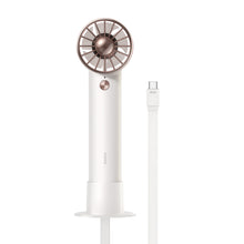 Заредете изображение във визуализатора на галерията – Baseus mini fan fan powerbank with built-in USB Type C cable 4000mAh white (ACFX010102) - TopMag
