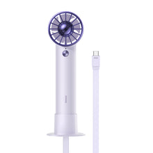 Заредете изображение във визуализатора на галерията – Baseus mini fan fan power bank with built-in USB Type C cable 4000mAh purple (ACFX010105) - TopMag
