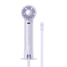 Заредете изображение във визуализатора на галерията – Baseus mini fan fan power bank with built-in USB Type C cable 4000mAh purple (ACFX010105) - TopMag
