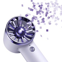 Заредете изображение във визуализатора на галерията – Baseus mini fan fan power bank with built-in USB Type C cable 4000mAh purple (ACFX010105) - TopMag
