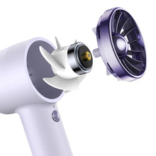 Заредете изображение във визуализатора на галерията – Baseus mini fan fan power bank with built-in USB Type C cable 4000mAh purple (ACFX010105) - TopMag
