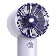 Заредете изображение във визуализатора на галерията – Baseus mini fan fan power bank with built-in USB Type C cable 4000mAh purple (ACFX010105) - TopMag

