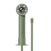 Заредете изображение във визуализатора на галерията – Baseus mini fan fan powerbank with built-in USB Type C cable 4000mAh green (ACFX010106) - TopMag
