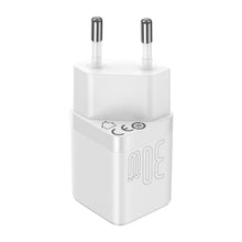 Заредете изображение във визуализатора на галерията – Baseus GaN3 Fast Wall Charger 30W white (CCGN010102) - TopMag
