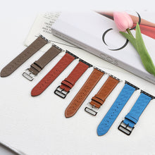 Заредете изображение във визуализатора на галерията – Strap Leather Apple Watch SE, 8, 7, 6, 5, 4, 3, 2, 1 (41, 40, 38 mm) bracelet brown
