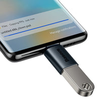 Заредете изображение във визуализатора на галерията – Baseus Ingenuity Series Mini OTG Adaptor Type-C to USB-A 3.1 Blue - TopMag
