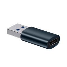 Заредете изображение във визуализатора на галерията – Baseus Ingenuity Series Mini USB 3.1 OTG to USB Type C adapter blue (ZJJQ000103) - TopMag
