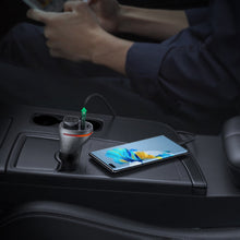 Заредете изображение във визуализатора на галерията – Ugreen USB Type C / USB QC PD 24W car charger with 12V cigarette lighter socket silver (CD204) - TopMag
