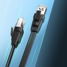 Заредете изображение във визуализатора на галерията – Ugreen LAN cable Ethernet Cat.8 U / FTP flat 2m black (NW134) - TopMag
