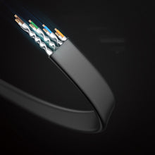 Заредете изображение във визуализатора на галерията – Ugreen LAN cable Ethernet Cat.8 U / FTP flat 2m black (NW134) - TopMag
