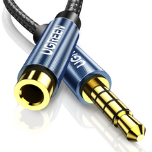 Заредете изображение във визуализатора на галерията – Ugreen adapter cable extension AUX mini jack 3.5 mm 2m blue (AV118) - TopMag
