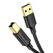 Заредете изображение във визуализатора на галерията – Ugreen USB Type B printer cable (male) - USB 2.0 (male) 480 Mbps 1 m black (US135 20846) - TopMag
